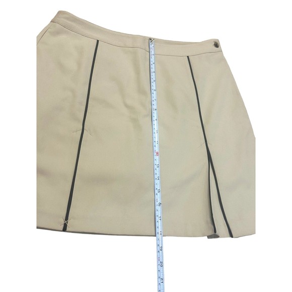 EP pro women golf skort skirt Cashew 10 NWT black stripe pockets side zip sport - Picture 9 of 10